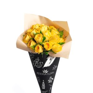 BUQUÊ DE ROSAS AMARELAS - 20 BOTÕES